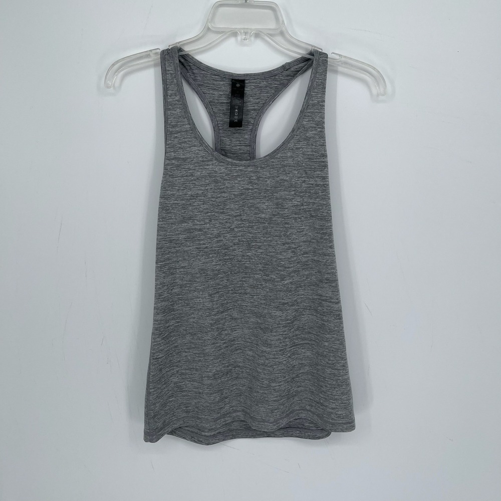 Yogalicious Women's Gray Heathered Racerback Athletic Gym Yoga Tank Top Size M